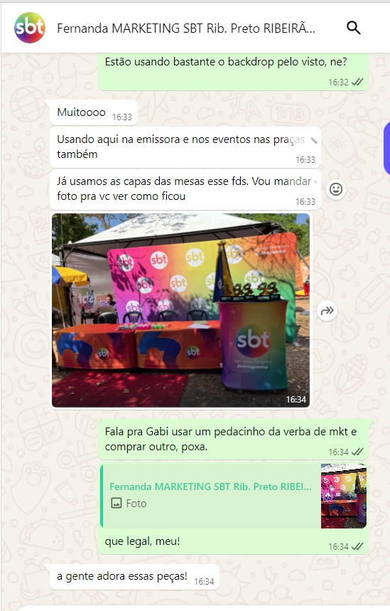 Depoimento de cliente via WhatsApp 1